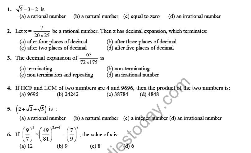 cbse-class-10-mathematics-real-numbers-mcqs-set-b-multiple-choice-questions-for-real-numbers